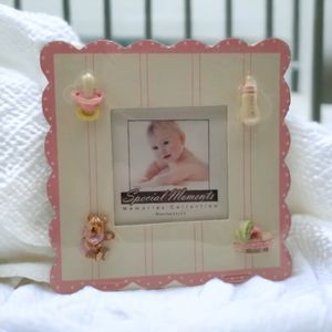 Special Moments Pink Wooden Baby Picture Photo Frame Factory Sealed New